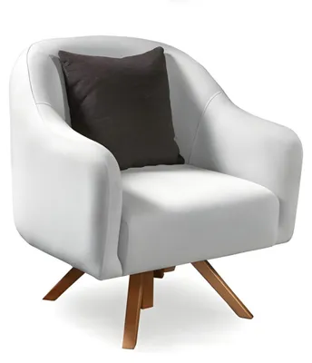 Immagine prodotto di Poltrona di design 1 posto Divano Poltrona lounge Bianca con cuscini Soggiorno