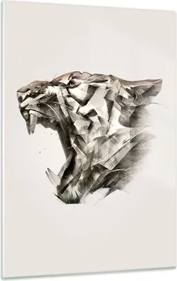Produktbild von Bilder auf glas - Einteilig - tiger tier - 50x70cm - Glasbilder - Wandbilder - Bilder - Kunstdruck - zum Aufhängen bereit - Wanddekoration aus Glas - Glas Bilder - Wandbild auf Glas - GPA50x70-4113