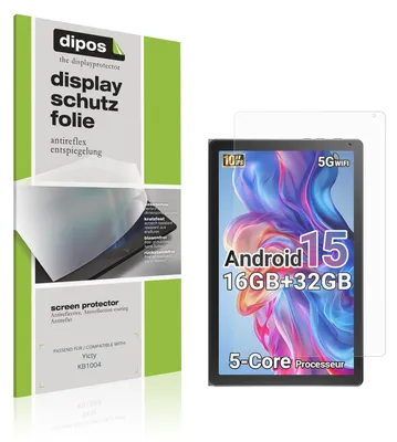 Produktbild von 2x Schutzfolie für Yicty KB1004 matt Displayschutzfolie Folie Display Schutz dipos
