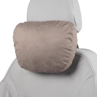 Produktbild von Auto Kopfstützenkissen Ergonomisches Bequemes Nackenkissen Nackenstützkissen Wildleder, Memory-Schaum Verstellbare Breite Braun 2 Stück für Autofahren Reisen
