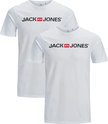 Produktbild von Rundhals T-Shirt 2-er Stück Pack Kurzarm Shirt Basic Set JJECORP |