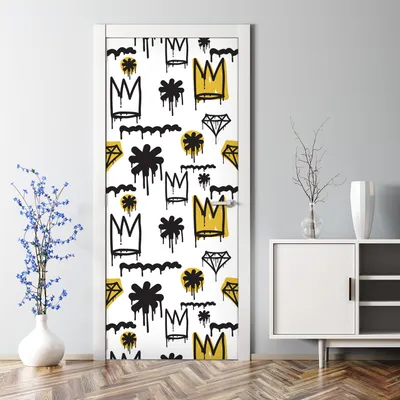 Produktbild von Dekorative Türposter selbstklebend Wandaufkleber Türaufkleber Geometrisches Muster 70 x 200 cm