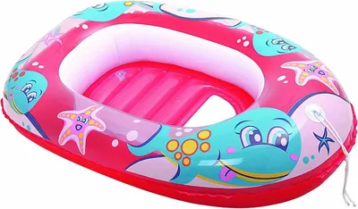 Productafbeelding van Kinderen Rubberboot - Zwemboot - Waterpret - Opblaasbare vloer - 102 x 69 cm - Gesorteerd