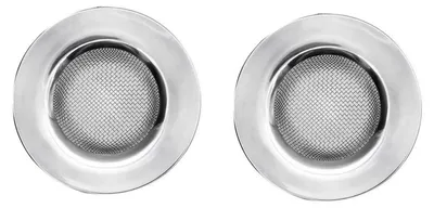 Produktbild von 2x Abflusssieb Edelstahl Rostfrei 6.4cm Haarsieb Dusche Waschbecken Spüle