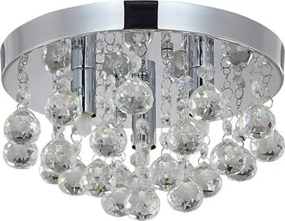 Produktbild von Modern Deckenleuchte Kristall Kronleuchter Ø25cm 3xG9 Lampenfassungen Deckenlampe für Wohnzimmer, Schlafzimmer, Esszimmer