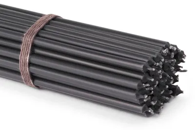 Produktbild von 20x Stabkerzen schwarz Tropffrei L 29cm Ritualkerze Premium Paraffinwachs 36129