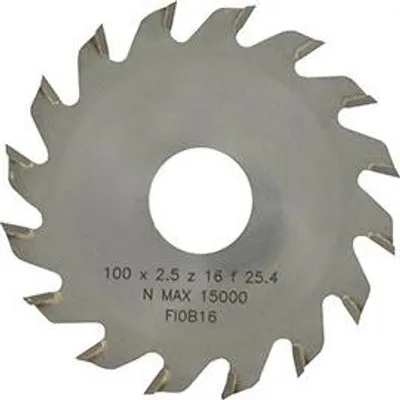 Produktbild von Hartmetall-Zahnsägeblatt mit 16 Zähnen, Außendurchmesser 100 mm und Bohrung 25,4 mm, für Schneidsystem mit Universalaufnahme 1603095.