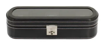 Produktbild von Friedrich-Lederwaren Uhrenkasten London Leder 5 Uhren schwarz