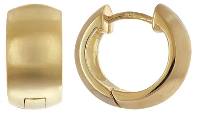 Immagine prodotto di trendor 21725 Orecchini da donna in argento 925 con placcatura in oro opaca, cerchi ⌀ 14,5 mm