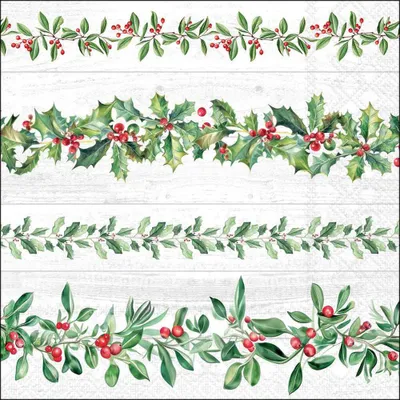 Produktbild von Ambiente Serviette Blättergirlande 33x33 cm 20 Stk