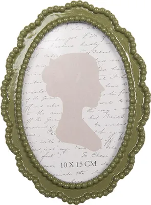 Image de Clayre & Eef Cadre photo 10x15 cm vert plastique
