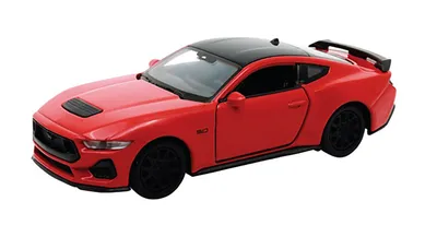 Produktbild von Ford Mustang GT 2024 12cm Rückzugmotor Modellauto aus Metall Modell Auto Spielzeugauto 87 (Rot)