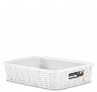 Immagine prodotto di STEFANPLAST Cestino Elegance Rattan Polipropilene Cm 25X19X6 Bianco