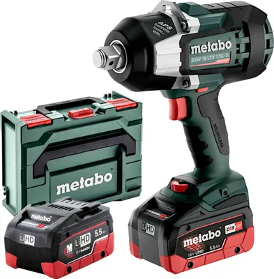 Zdjęcie produktu dla Metabo SSW 18 LTX 1750 BL Akku-Schlagschrauber 18V Schlagschrauber mit 2x Akku