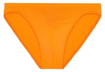 Produktbild von HOM Herren Badeslip - Sea Life, Swim Micro Briefs, Badehose, einfarbig Orange L