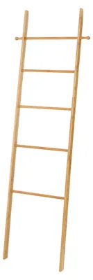 Immagine prodotto di WENKO scala per asciugamani Bahari stand bambù 5 barre 2 ganci supporto
