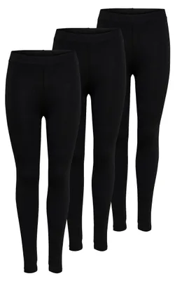 Produktbild von ONLY Damen Onllive Love Leggings 3-Pack, Black/Black/Black, M