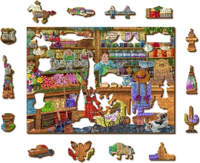 Image de Puzzle en bois WOODEN CITY Douce aventure 2in1, 200 pièces ECO