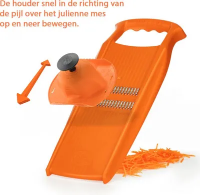 Immagine prodotto di Original Börner Roko PowerLine - Affettatrice di frutta e verdura per strisce sottili Affettatrice di verdure Affettatrice a Julienne, Colore:Arancione