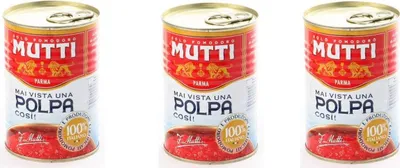 Produktbild von 3x Mutti polpa di Pomodoro Tomatenpulpe Tomaten sauce 100% Italienisch 400g