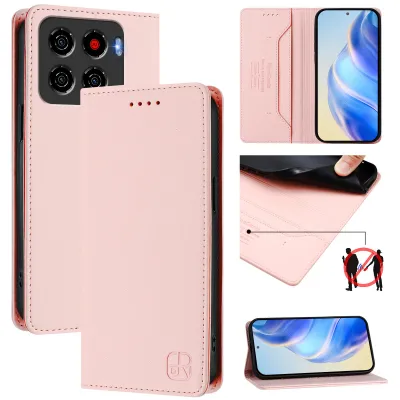 Produktbild von Lederhülle für ZTE Blade A56 Hülle Flip Brieftasche Kartenfächern Ständer Schutzhülle Pink
