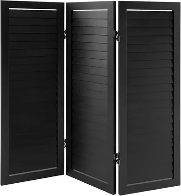 Imagen del producto de Panel divisor de ambientes, interior, de 3 partes, madera, plegable, pantalla divisoria de 90 x 81 cm. Ideal para oficinas, dormitorios, salones, color