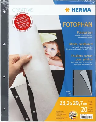 Produktbild von Fotokarton 232x297mm schwarz VE=30x20 Blatt