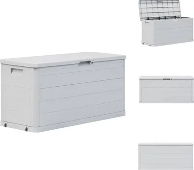 Produktbild von vidaXL Garten-Aufbewahrungsbox 280 L Hellgrau - Gartenboxen