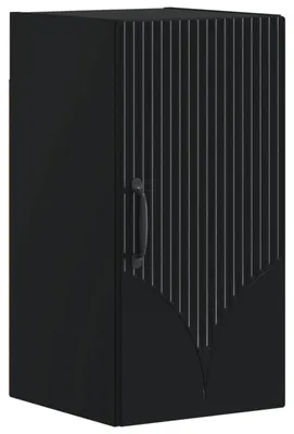 Image de vidaXL Armoire murale de salle de bain HOORN, noire, 30 x 31 x 59 cm