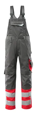Produktbild von Mascot-15669-860 Sunderland Latzhose Safe Supreme Gr. 90C54 dunkelanthrazit/hi-vis rot