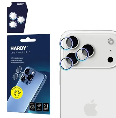 Obrázok produktu pre 3MK HARDY Lens Protection Pro, Apple, iPhone 17 Pro / Pro Max, Protinárazový, Odolné proti poškriabaniu, Priehľadná, Oranžová, 1 kusov