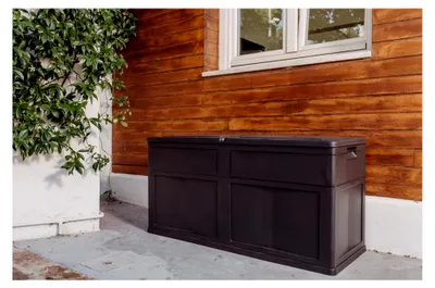 Produktbild von Kissenbox mit Auflagen, Anthrazit, Wasserdicht, Schwarz, 320 l, 119 x 46 x 60 cm