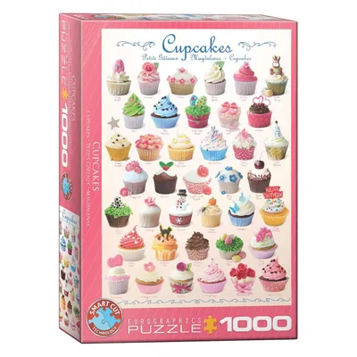 Zdjęcie produktu dla Eurographics puzzle babeczki, tartaletki, ciastka, 1000 elementów, 68 x 48 cm, 6000-0409