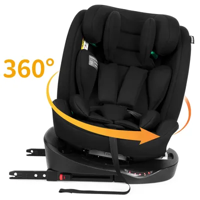 Imagen del producto de Silla de coche Merax giratoria 360°, compatible con la normativa i-Size, con sistema ISOFIX y anclaje superior (Top Tether), para niños de 40 a 150 cm y peso de 0 a 36 kg, con posibilidad de uso en sentido de la marcha y en sentido contrario a la marcha, cumple con la normativa ECE R129, color