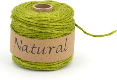Produktbild von Jutegarn Natur 2mm 50 Meter, Farbe:lindgrün