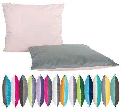 Produktbild von JACK 2-farbiges Wende Outdoor Lounge Kissen 30x50cm Dekokissen inkl. Füllung Wasserfest Sitzkissen Garten Stuhl, Farbe:Grau - Rosa