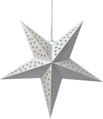 Immagine prodotto di Clayre & Eef Stella appesa 60x22x60 cm Carta bianca