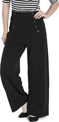 Produktbild von Hell Bunny Stoffhose Damen Carlie Swing Trousers schwarz 4XL