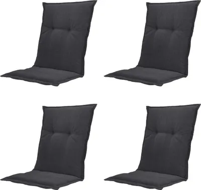 Produktbild von Madison Tuinstoelkussen für niedrige Rückenlehnen, 106x46cm, schwarz, für Dining-Stühle, Basic Kollektion