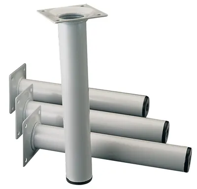 Produktbild von Element System Möbelfuß Höhe 200mm Tragkraft je Fuß 50kg Stahl-Rundrohr 30mm weiß - 11100- 00018