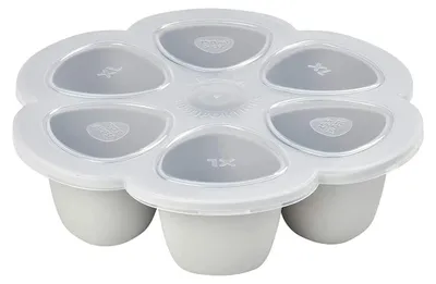 Produktbild von Beaba Aufbewahrungsbehaelter Multiportions aus Silikon 6 x 150 ml hellgrau; 912805