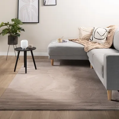 Produktbild von Volero - Flauschiger Teppich - Cozy Taupe - 80x140 cm - Wohnzimmer, Esszimmer, Kinderzimmer, Schlafzimmer - Klassik, Ländlich, Modern, Skandinavisch