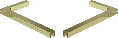 Zdjęcie produktu dla Mexen zestaw wsporników kątowych L do drzwi i ścianek prysznicowych 6-8 mm, złoty - 830-12-50