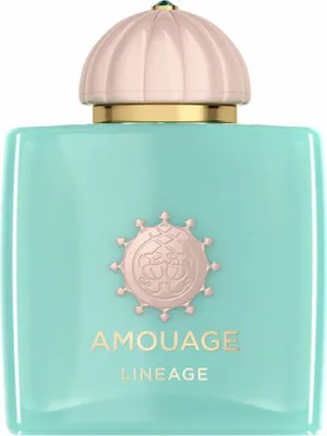 A product shot of a bottle of Amouage Lineage Eau de Parfum for Men.