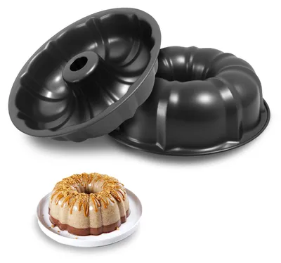 2er Set gecanneleerde Kuchenformen, antihaftbeschichtet, 23,5 cm, rund
