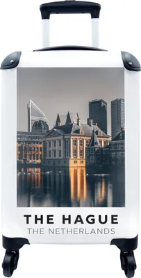 Produktbild von MuchoWow® MuchoWow® Koffer Handgepäck Trolley Rollkoffer Kleine Reisekoffer mit 4 Rollen - Niederlande - Den Haag - Architektur - Wasser - Cabin Size < 55x40x23 cm & 55x40x20 cm - Fotokoffer - Kabinen