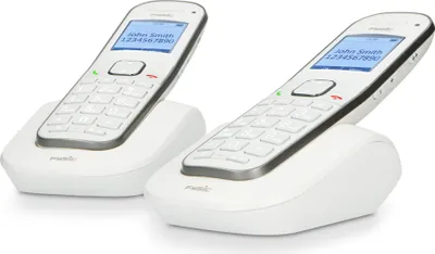 Produktbild von Fysic FX-9000 DUO - DECT-Telefon für Senioren mit großen Tasten und 2 Mobilteilen, Weiß