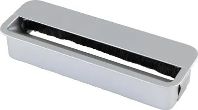 Produktbild von Pamar Kabeldurchgang, Kabelmanagement Kabeldurchführung Tischdurchführung, Staubschutzbürste, Zinkdruckguss alufarbig, 152 x 52 mm