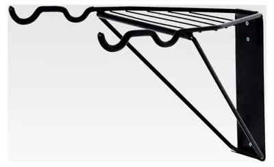 Produktbild von Wandhalterung für 2 Fahrräder, klappbare Fahrradhalterung mit Ablage, stabile Metall-Wandbefestigung für bis zu 45 kg, Fahrradträger für Garage oder Zuhause