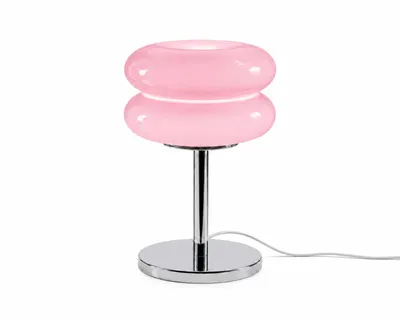 Produktbild von ASCEND 21 Aurora Blush Tischlampe Rosa – Retro Glaslampe mit warmem Ambientelicht – Design Tischleuchte im Vintage Stil für Schlafzimmer, Wohnzimmer &, KI-generiertes Bild